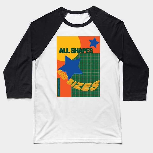 All shapes Baseball T-Shirt by design-universe